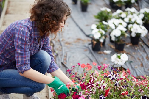 Landscaping team working in a formal ethical compliance setting